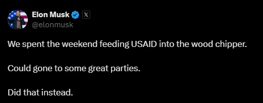 Elon+USAID+tweet