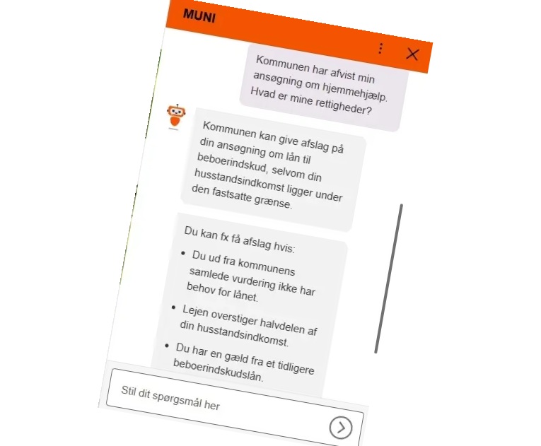 Muni hjemmehjælp Klager du over kommunen, sender chatbotten dig til valgkontoret